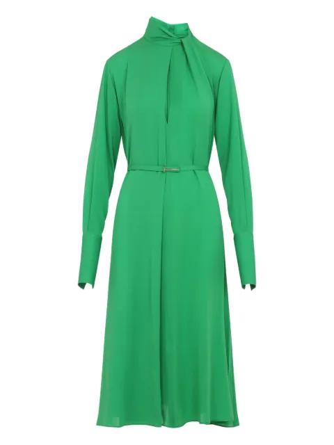 tie-neck belted midi dress by TOM FORD