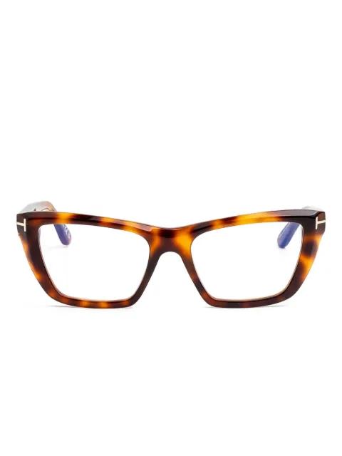 tortoiseshell-effect glasses by TOM FORD