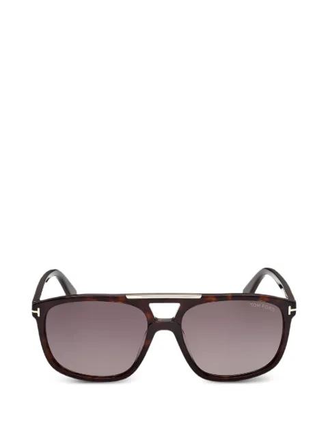 tortoiseshell-effect pilot-frame sunglasses by TOM FORD