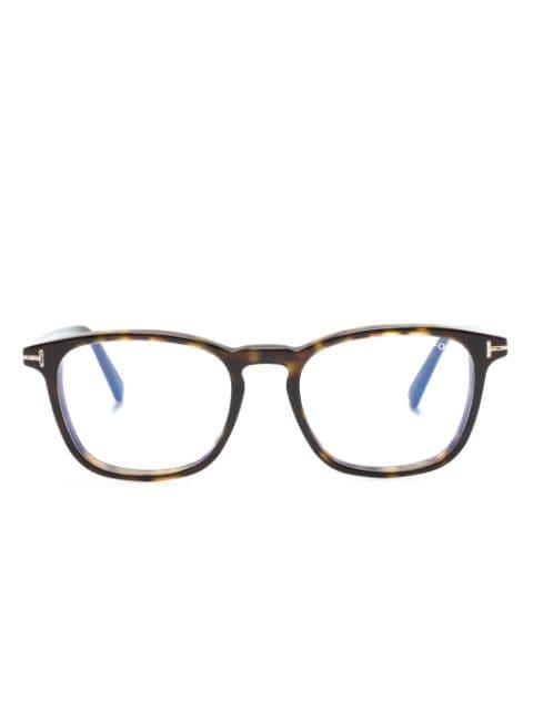 tortoiseshell square-frame glasses by TOM FORD