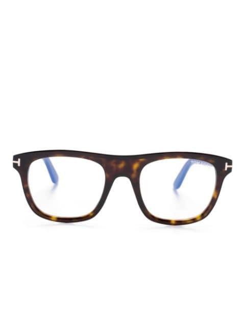 tortoiseshell square-frame glasses by TOM FORD
