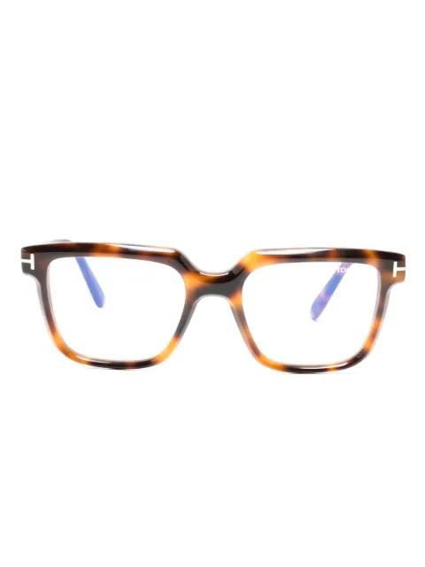 tortoiseshell square-frame glasses by TOM FORD