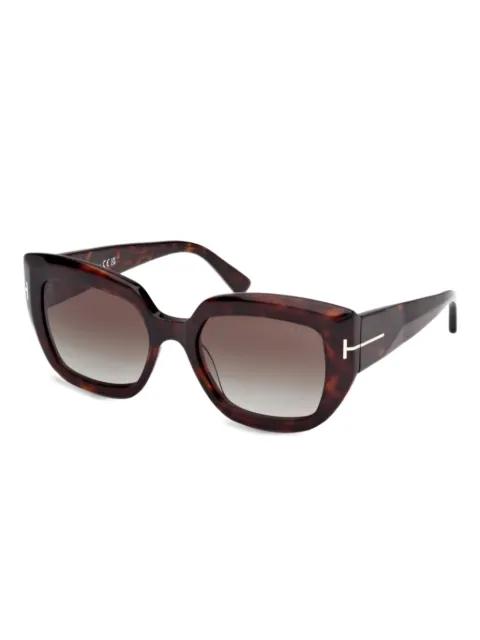 tortoiseshell square sunglasses by TOM FORD