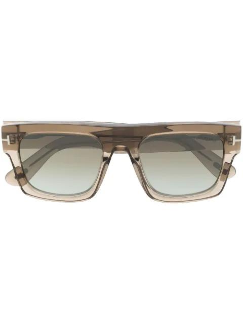 transparent square-frame sunglasses by TOM FORD