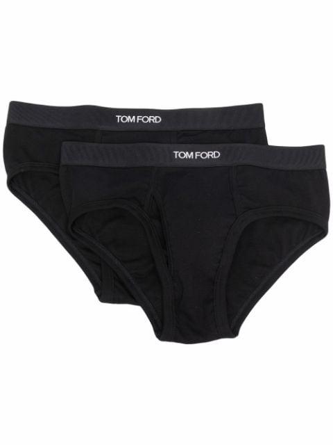 two-pack logo-waistband briefs by TOM FORD
