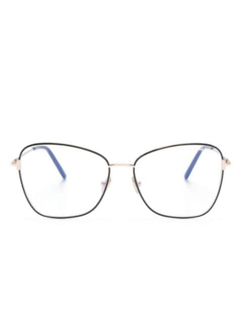 two-tone butterfly-frame glasses by TOM FORD