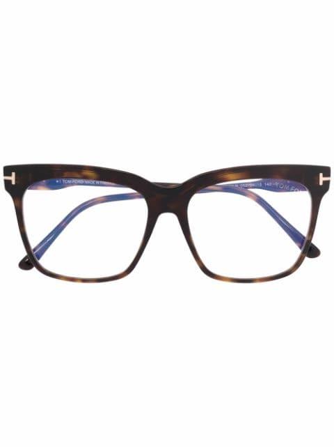wayfarer-frame glasses by TOM FORD