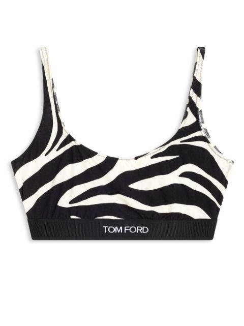 zebra-print bra by TOM FORD