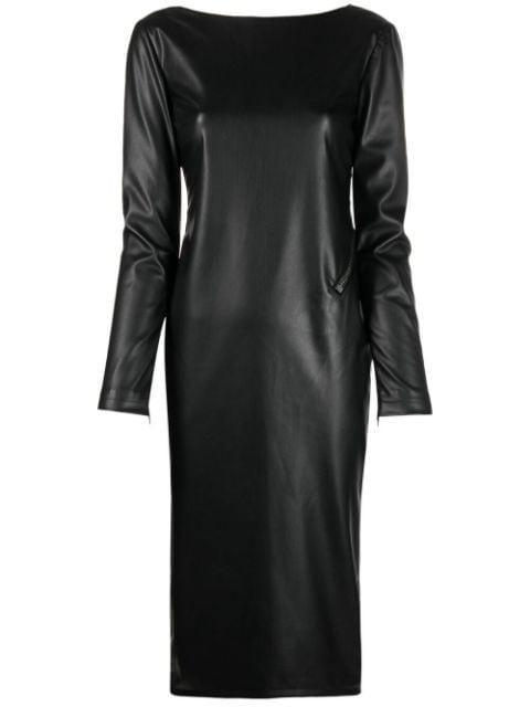 zip-detail open back dress by TOM FORD