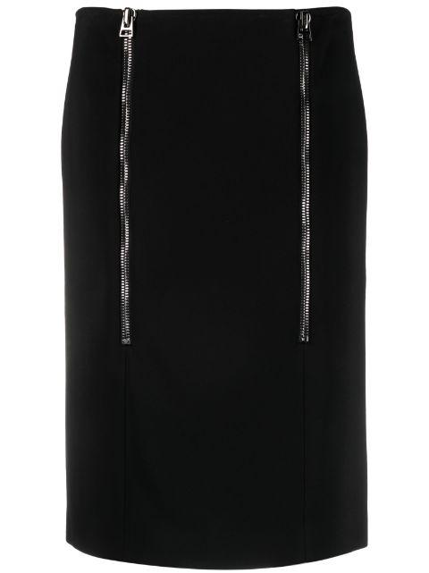 zip-detail pencil skirt by TOM FORD