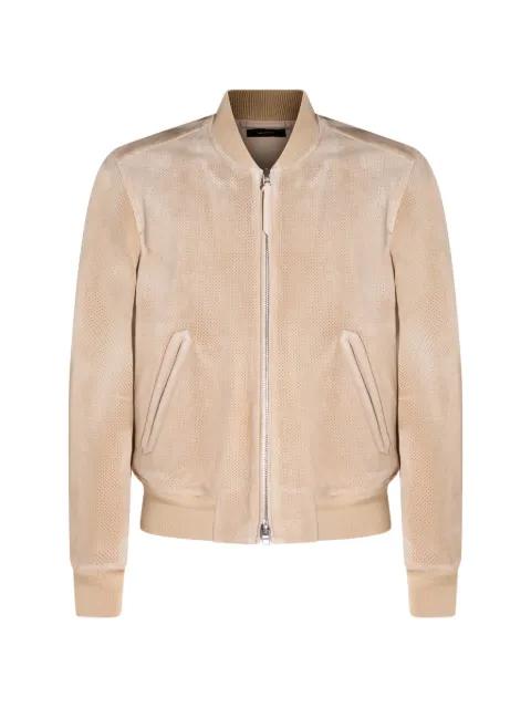 zip-up bomber jacket by TOM FORD