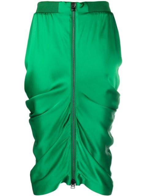 zip-up draped pencil skirt by TOM FORD