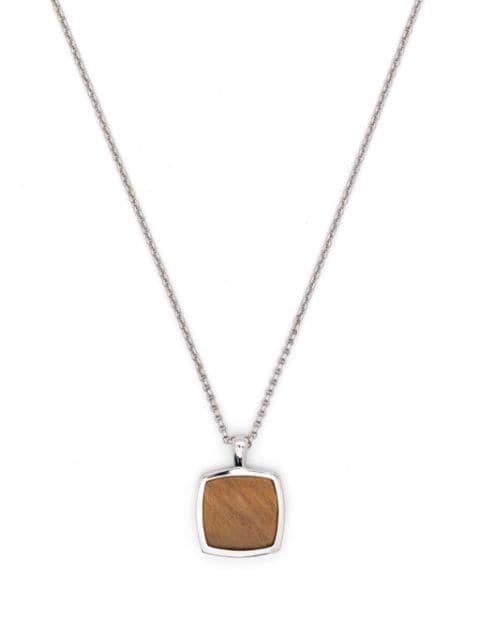 Cushion Pendant Tiger Eye necklace by TOM WOOD