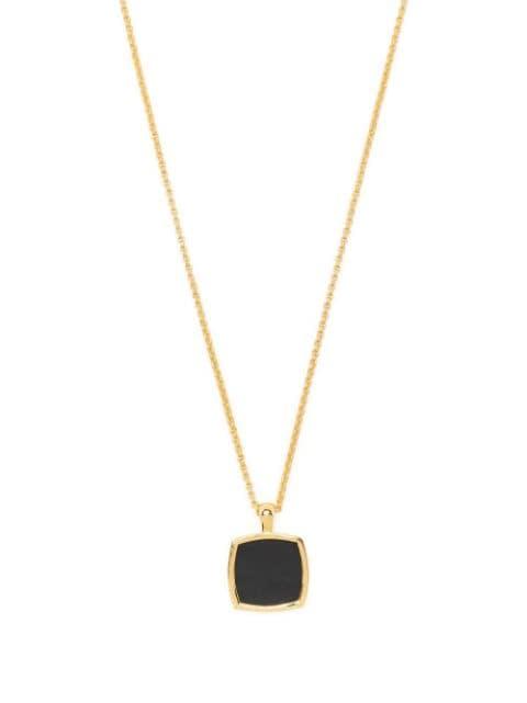 Cushion onyx pendant necklace by TOM WOOD