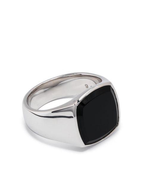 Cushion polished onyx ring by TOM WOOD
