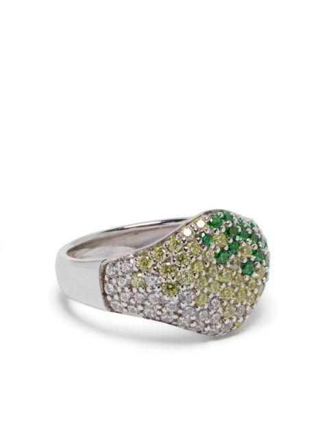 Mini Oval cocktail ring by TOM WOOD