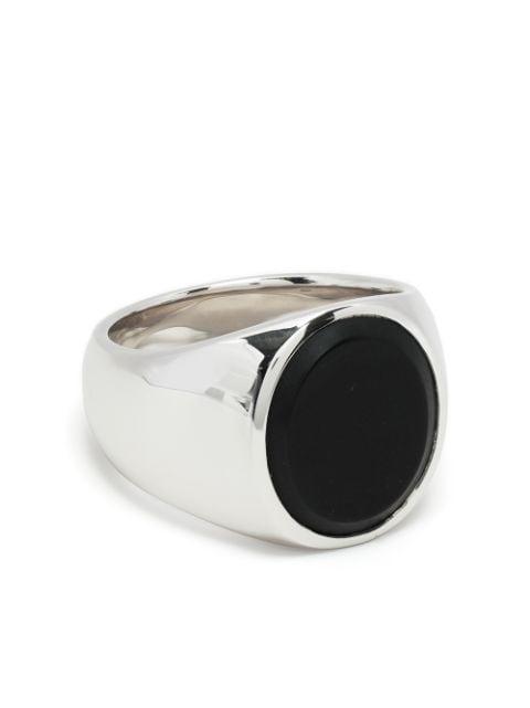 Oval Black Onyx ring by TOM WOOD