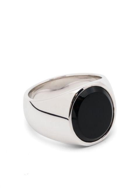 Oval polished onyx ring by TOM WOOD