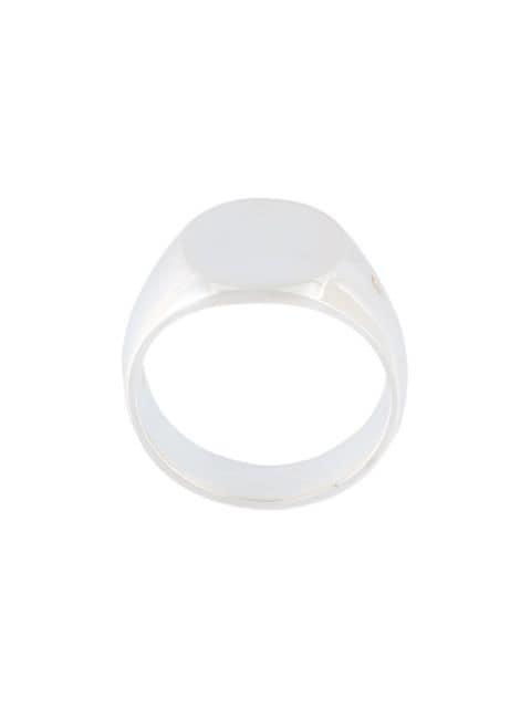 Oval polished signet ring by TOM WOOD