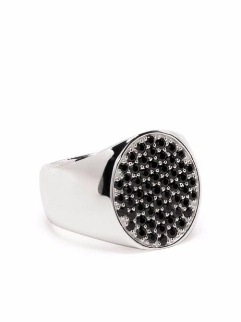 Pinkie spinel signet ring by TOM WOOD