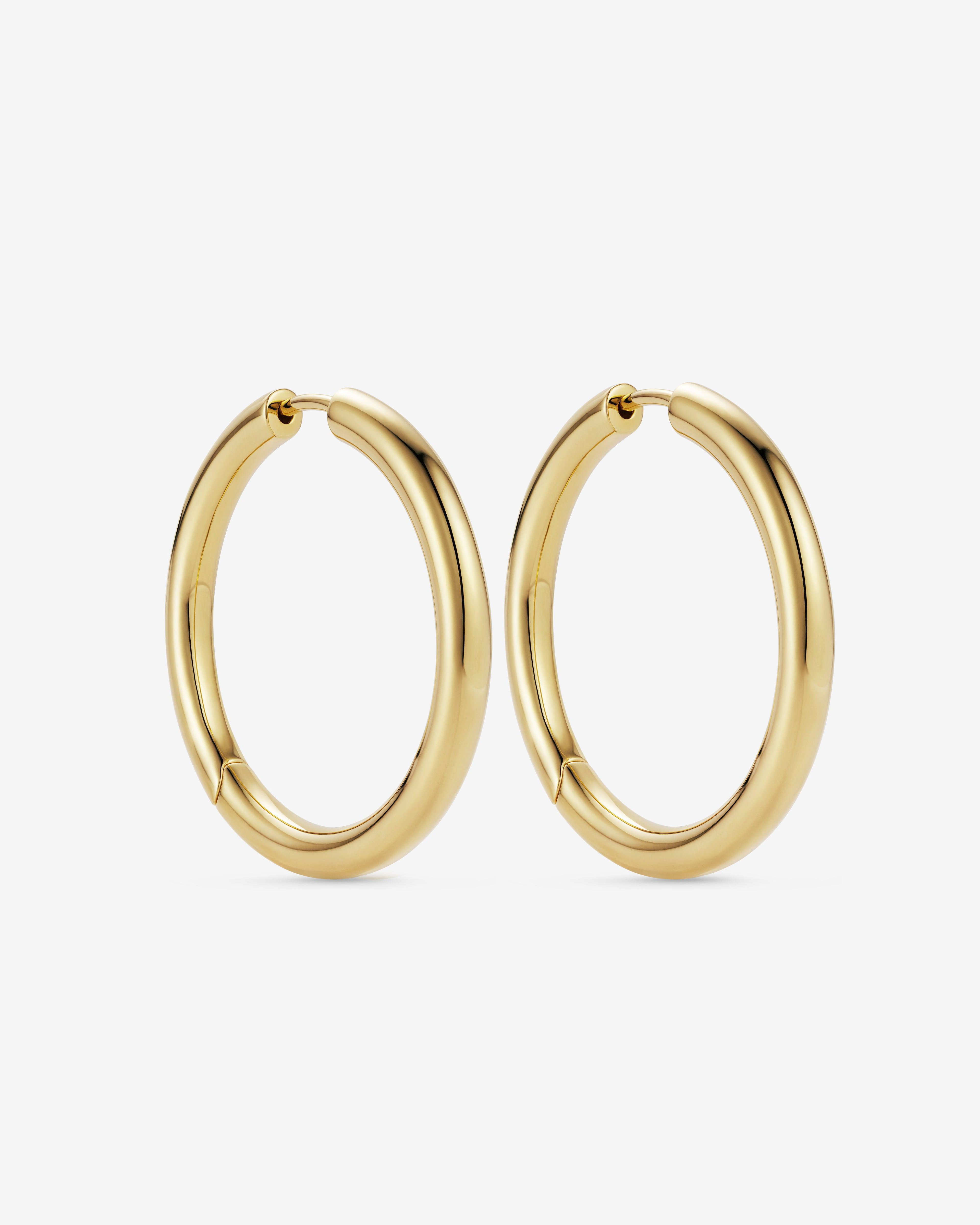 Tom Wood  - Classic Hoops Large Gold -  (Gold) by TOM WOOD