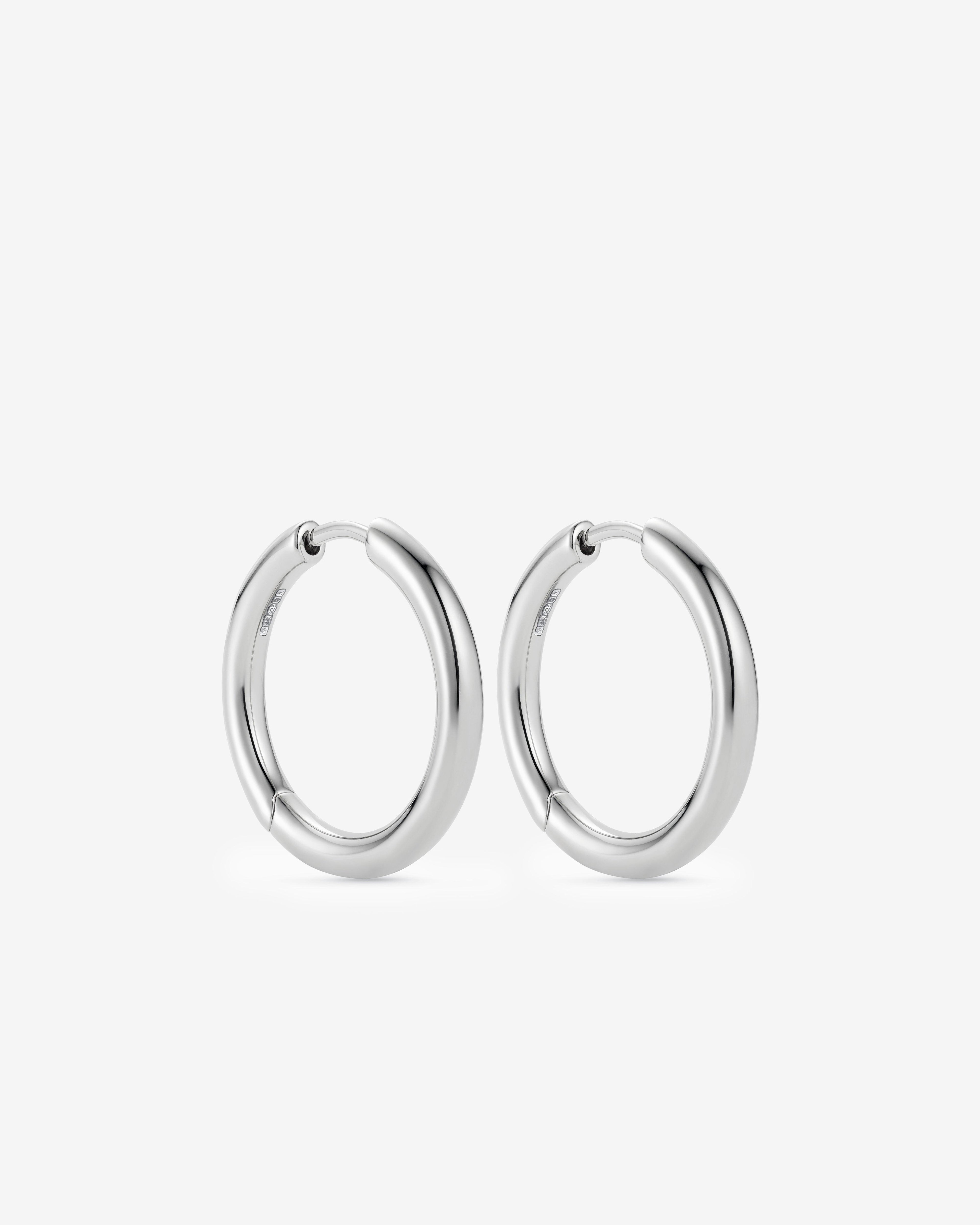 Tom Wood  - Classic Hoops Medium -  (Silver) by TOM WOOD