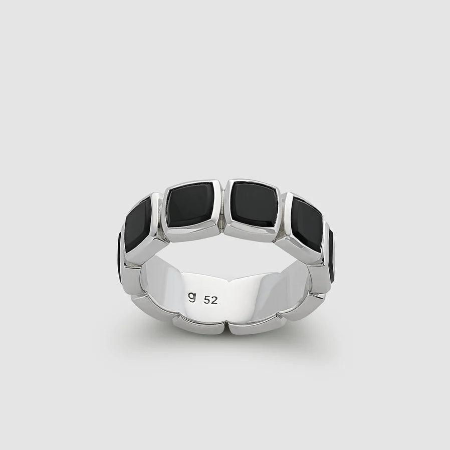 Tom Wood - Cushion Band Polished Onyx by TOM WOOD