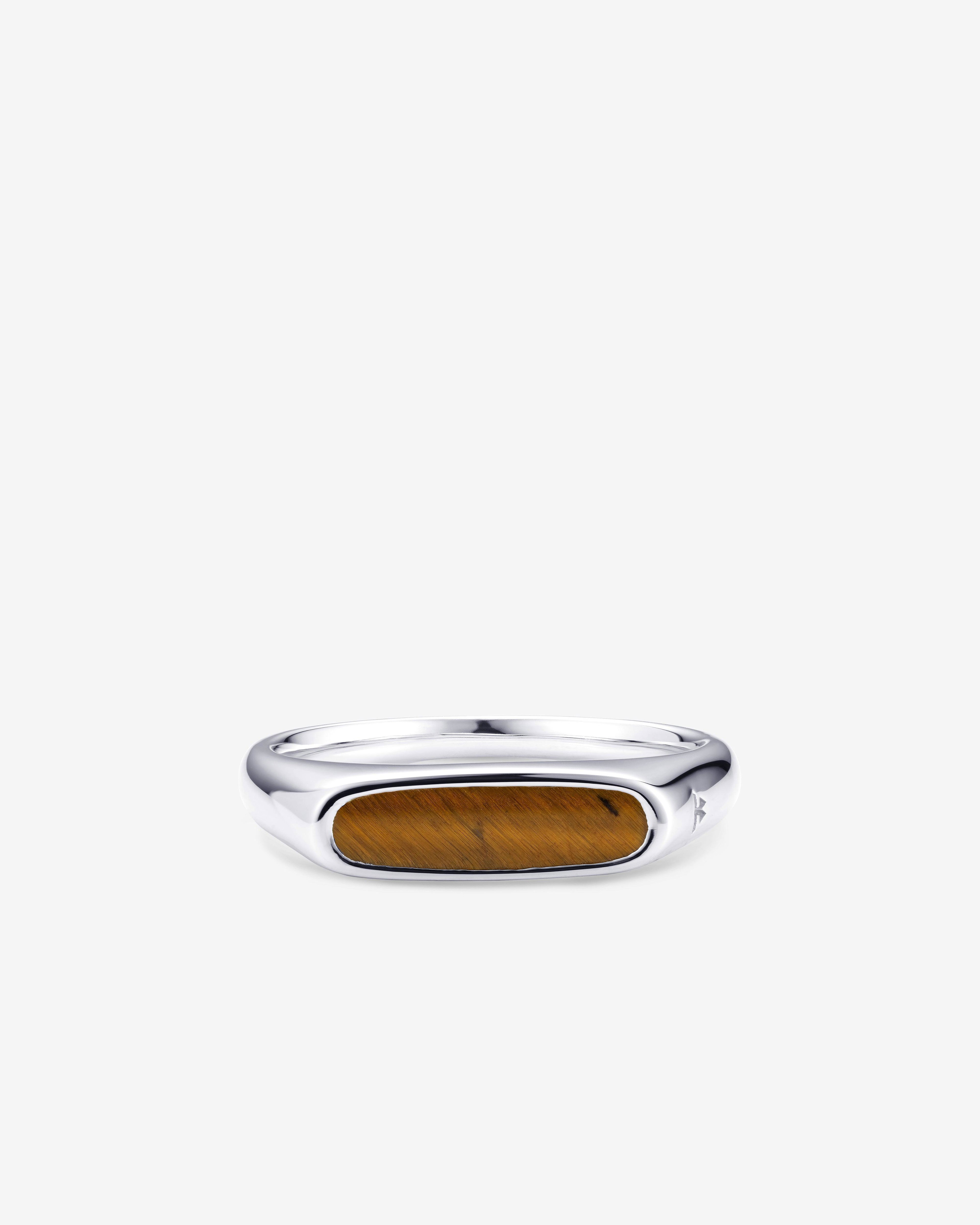 Tom Wood  - Mario Ring Tigers Eye -  (Silver) by TOM WOOD