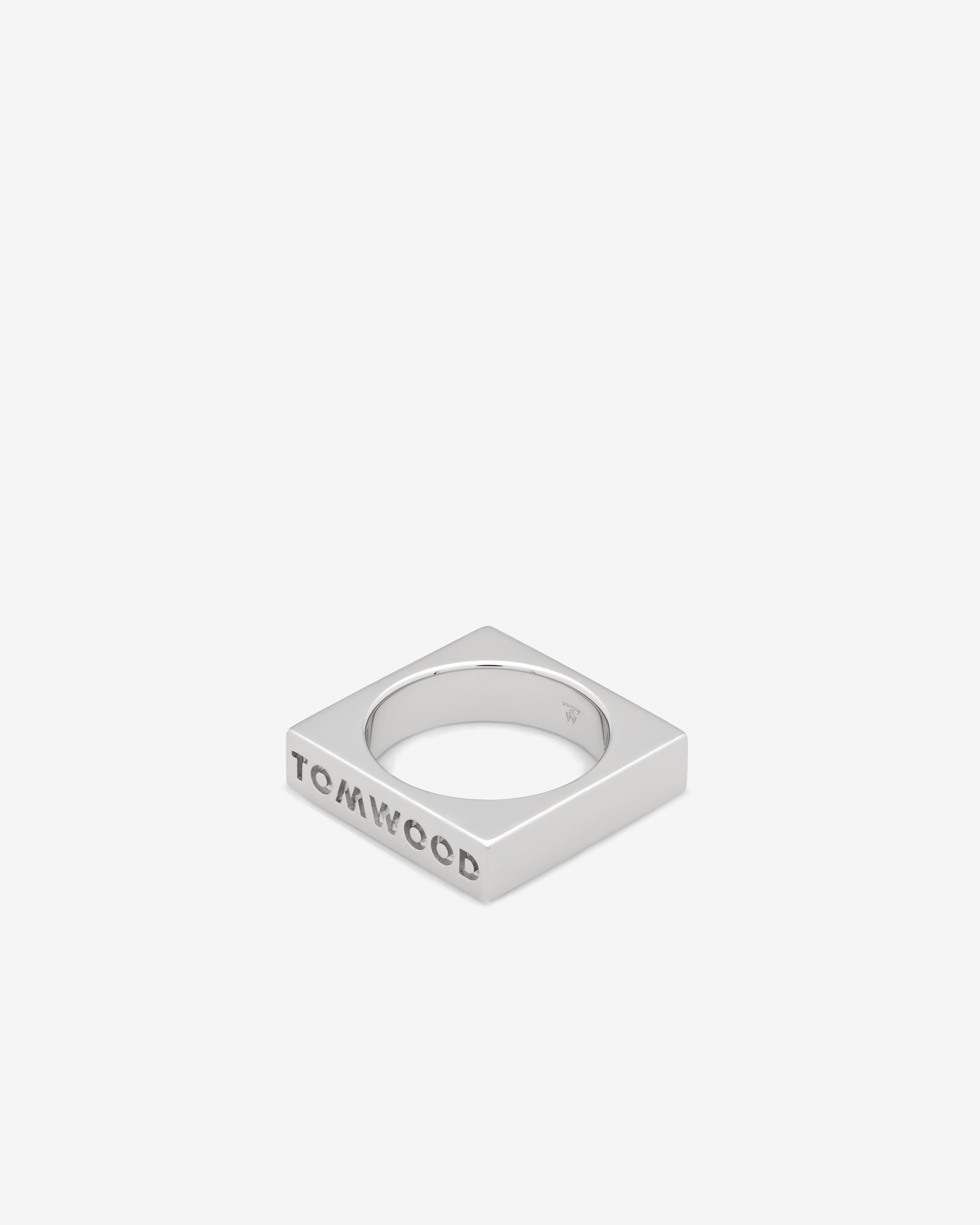 Tom Wood - Women's Square Ring - (Silver) by TOM WOOD