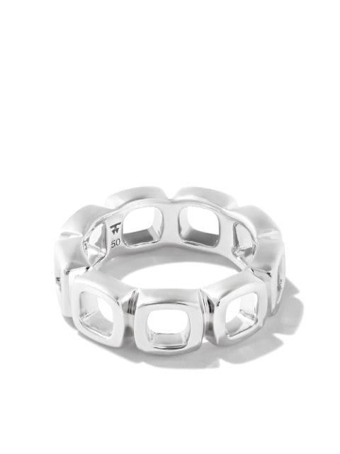 cut-out link eternity ring by TOM WOOD