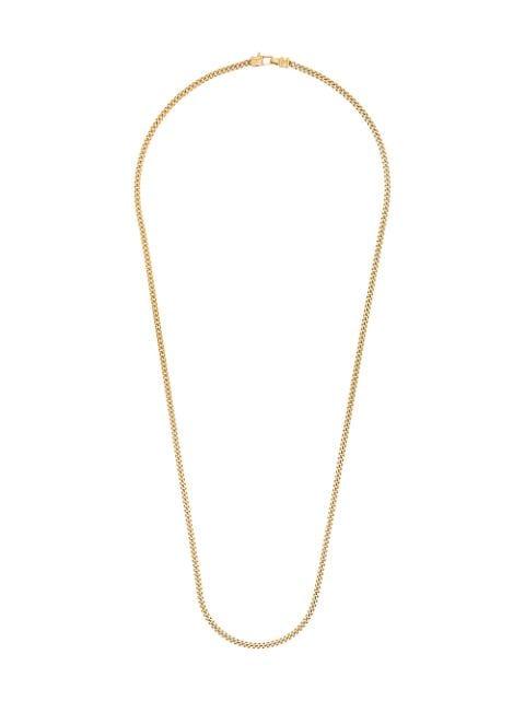 gold-plated Curb L chain necklace by TOM WOOD