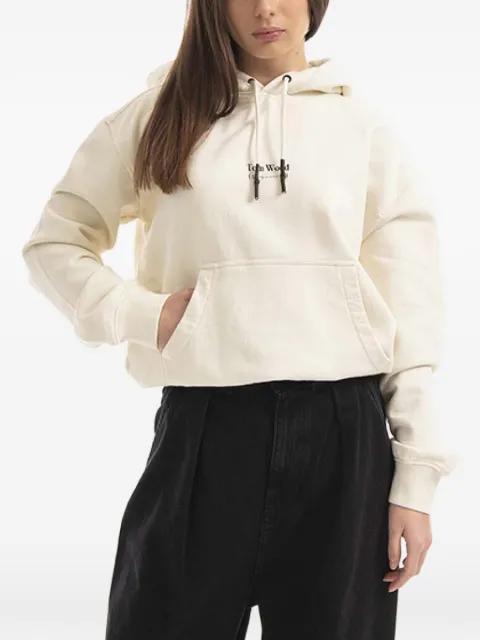 logo-print hoodie by TOM WOOD