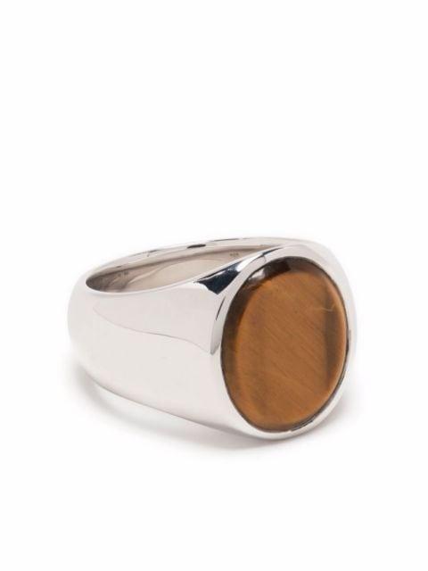 oval tiger eye ring by TOM WOOD