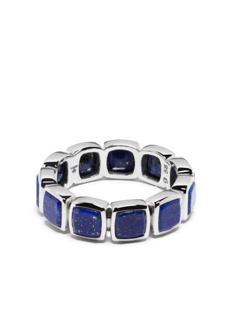 sterling silver cushion lapis ring by TOM WOOD