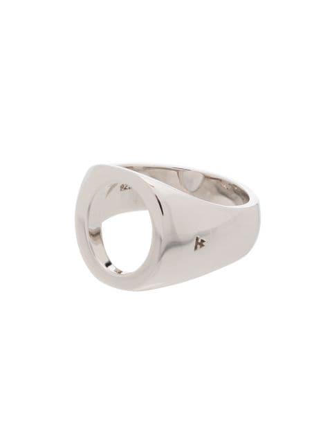 sterling silver oval open ring by TOM WOOD