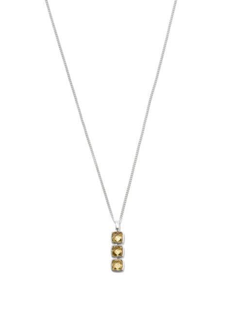 sterling silver quartz pendant necklace by TOM WOOD