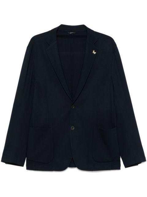 brooch-detail blazer by TOMBOLINI