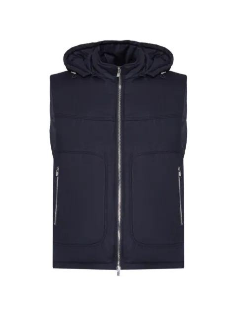 hoodied zip-fastening gilet by TOMBOLINI