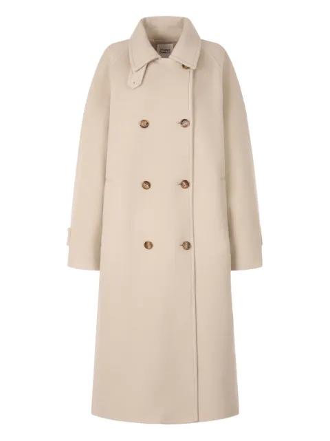 Balmacaan double-breasted button-up coat by TOMBOY