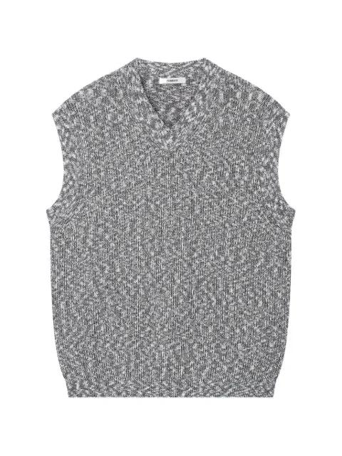 V-neck knitted vest by TOMBOY