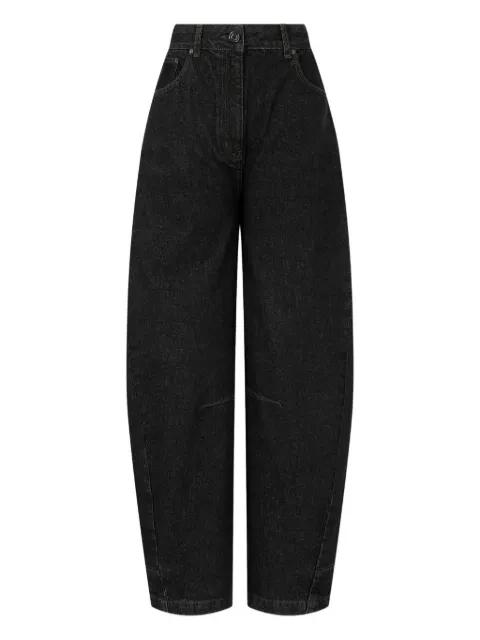 adjustable-back tapered jeans by TOMBOY