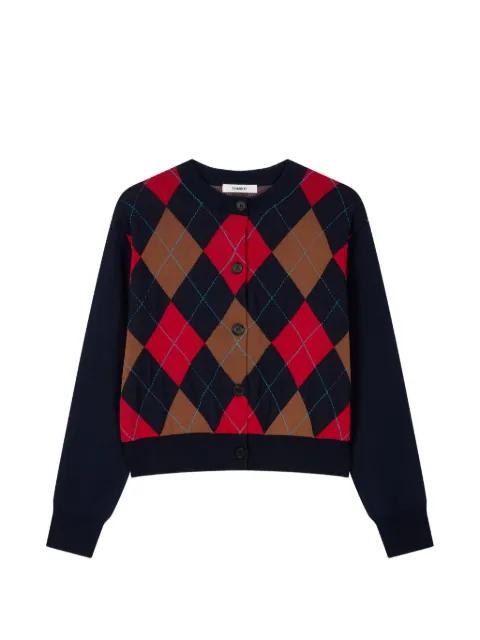 argyle cardigan by TOMBOY
