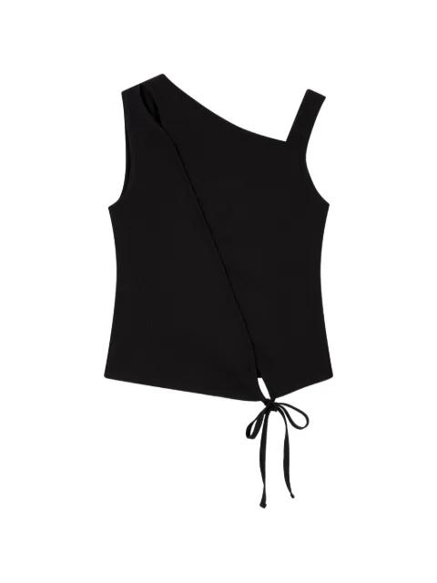 asymmetric tie-fastening top by TOMBOY