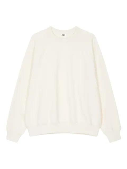 back-logo ribbed sweatshirt by TOMBOY