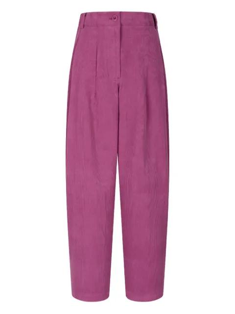 banded-corduroy trousers by TOMBOY