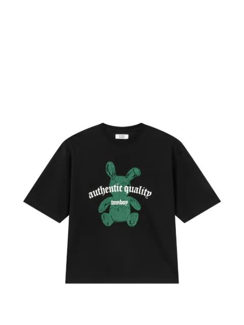 bear-print T-shirt by TOMBOY