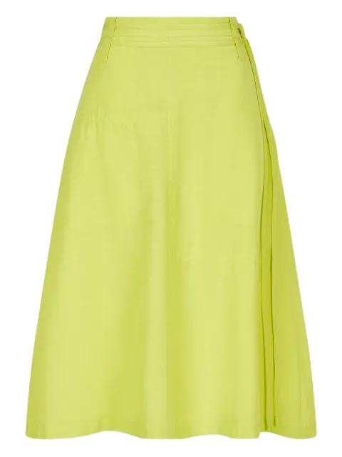 belted A-line skirt by TOMBOY