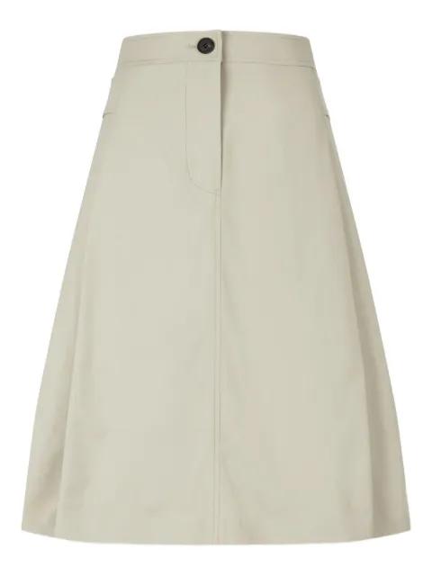belted pleated midi skirt by TOMBOY