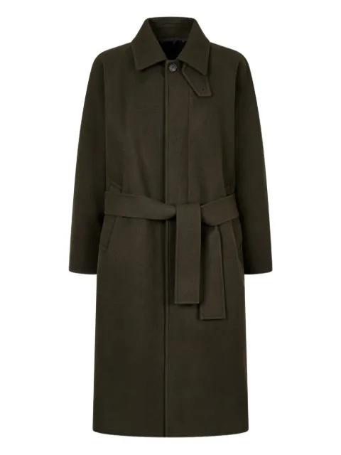 belted wool coat by TOMBOY