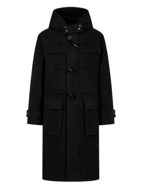 boucle hoodied duffle coat by TOMBOY